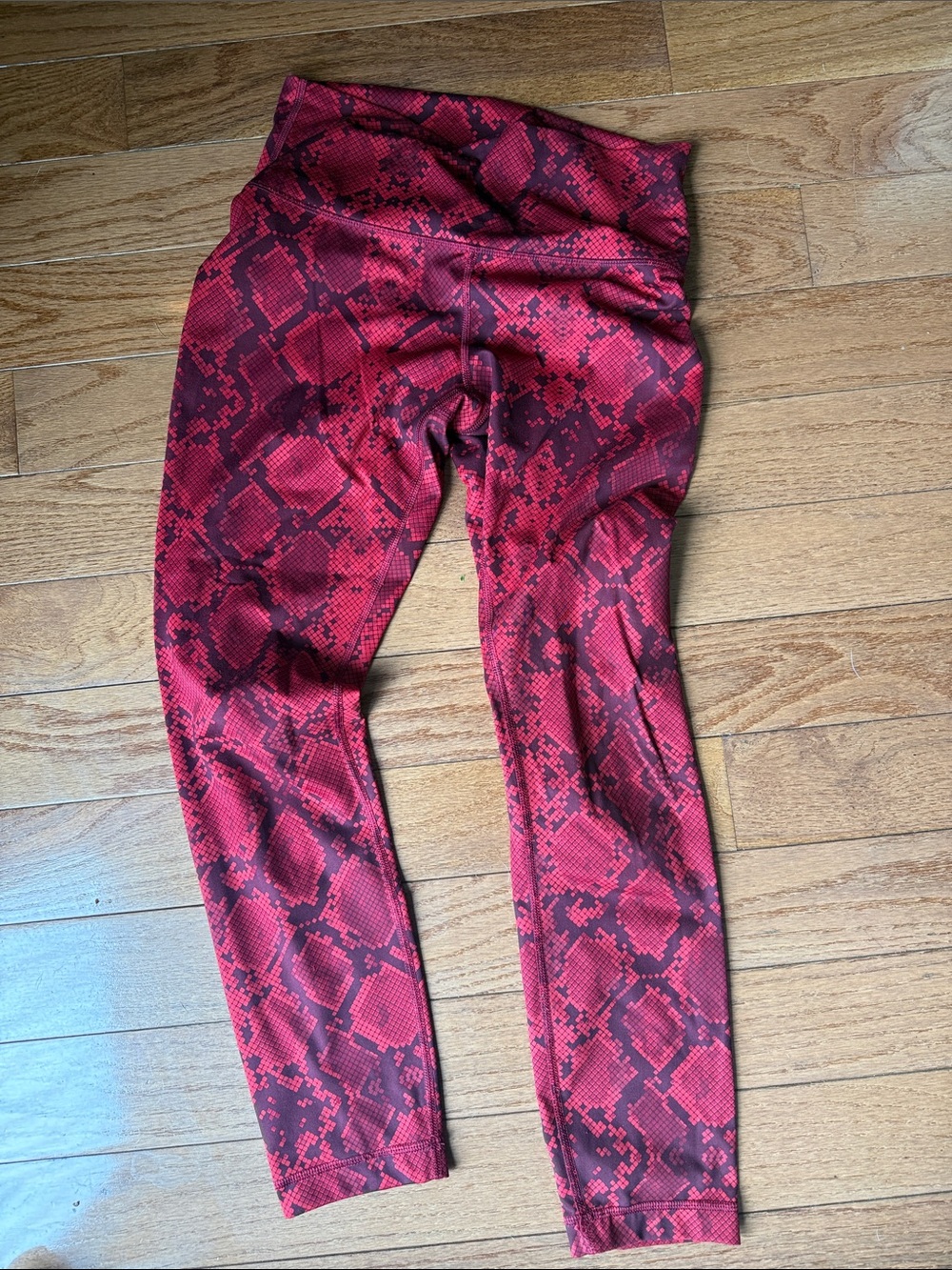 lululemon athletica Red Snake Print Leggings
